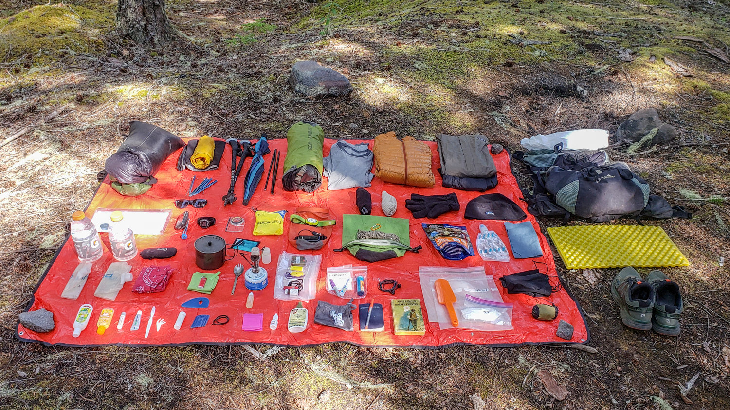 Backpacking gear list for 4 day backcountry fishing trip (Gear