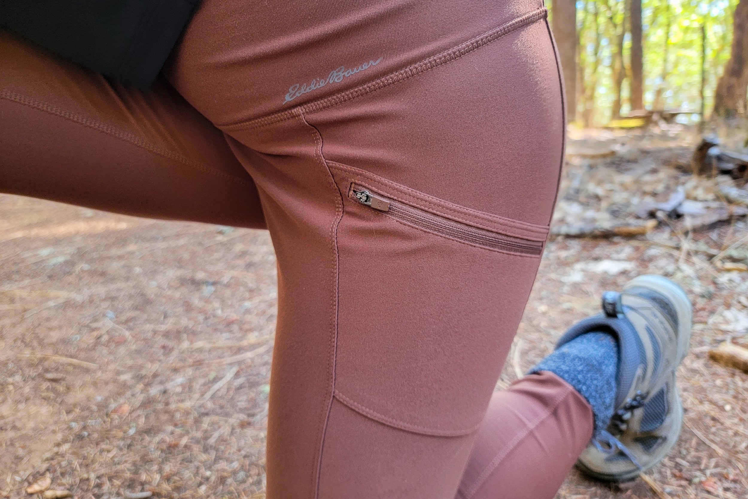 Eddie Bauer Ladies' Trail Tight Leggings with Zip Pockets, Black, M