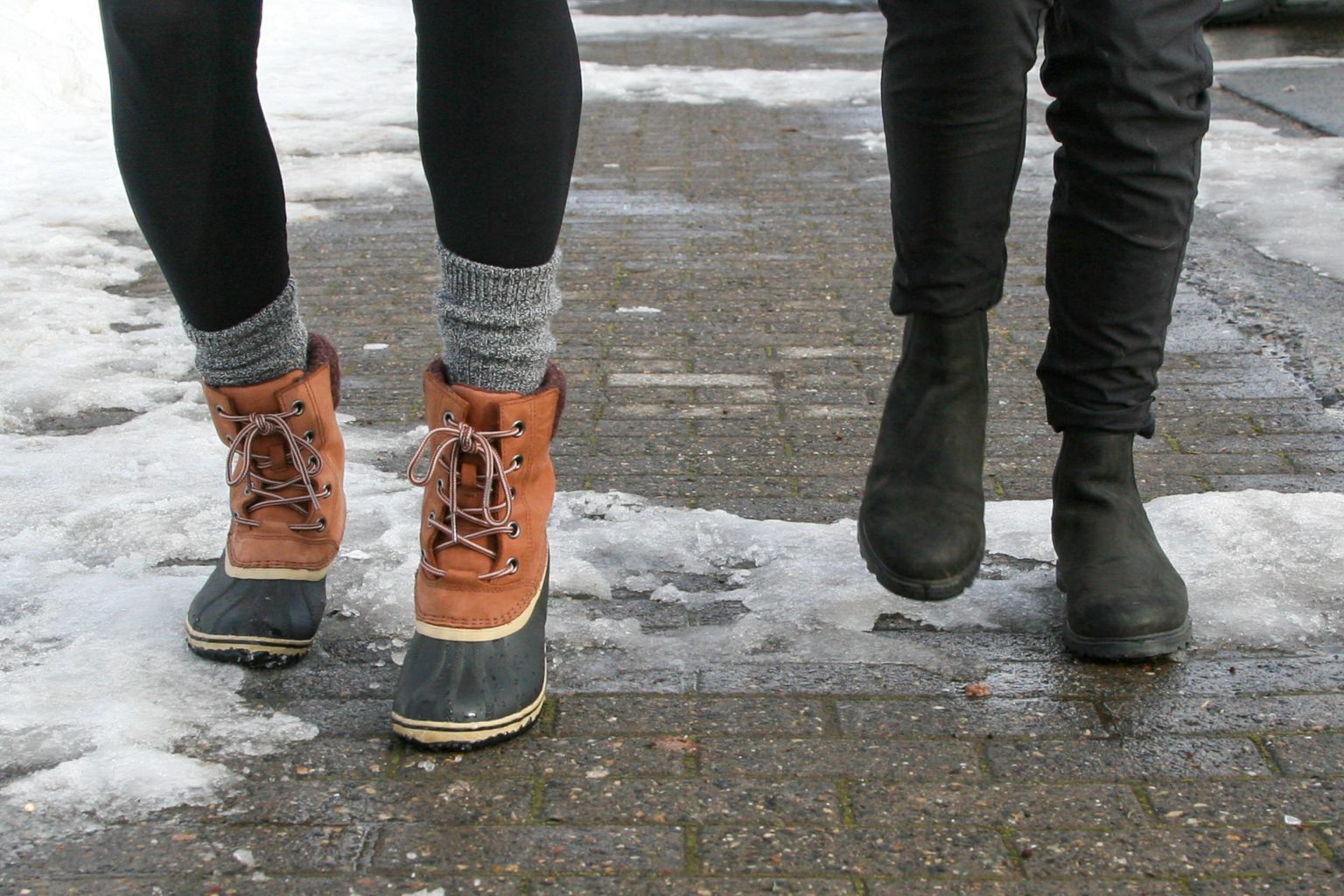 Best Winter Boots For Women Of 2024 Tested Reviewed CleverHiker   Closeup View Of The Sorel SlimPack II Winter Boots And The Sorel Ainsley Chelsea Boots On A Snowy Sidewalk 1536x1024 