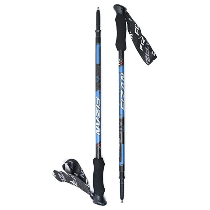 Fizan Compact 3 Trekking Poles – 5.6 oz Ultralight, Backpacking, Thru  Hiking Poles, Adjustable, Collapsible, Customized Fit, EVA Grips, Aluminum