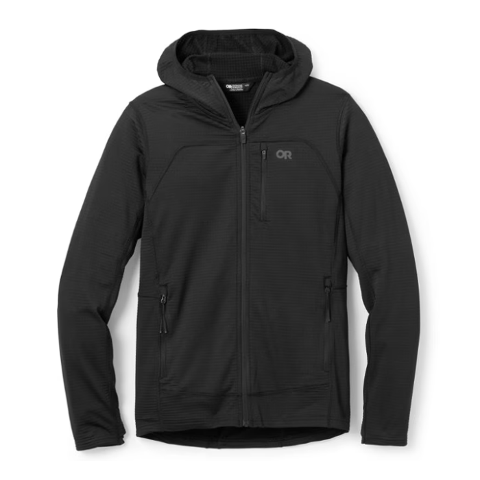 Outdoor Research Vigor Grid fleece stock image in black