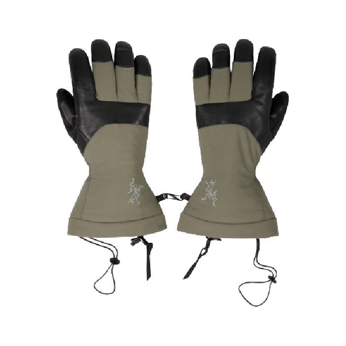 arc'teryx fission sv gloves stock image in light sage green