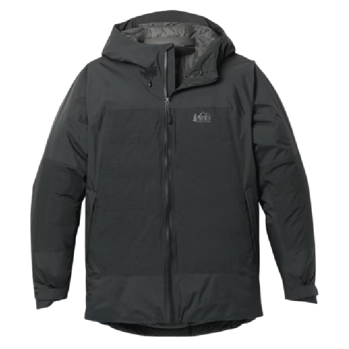 rei stormhenge 850 hybrid down jacket mens stock image