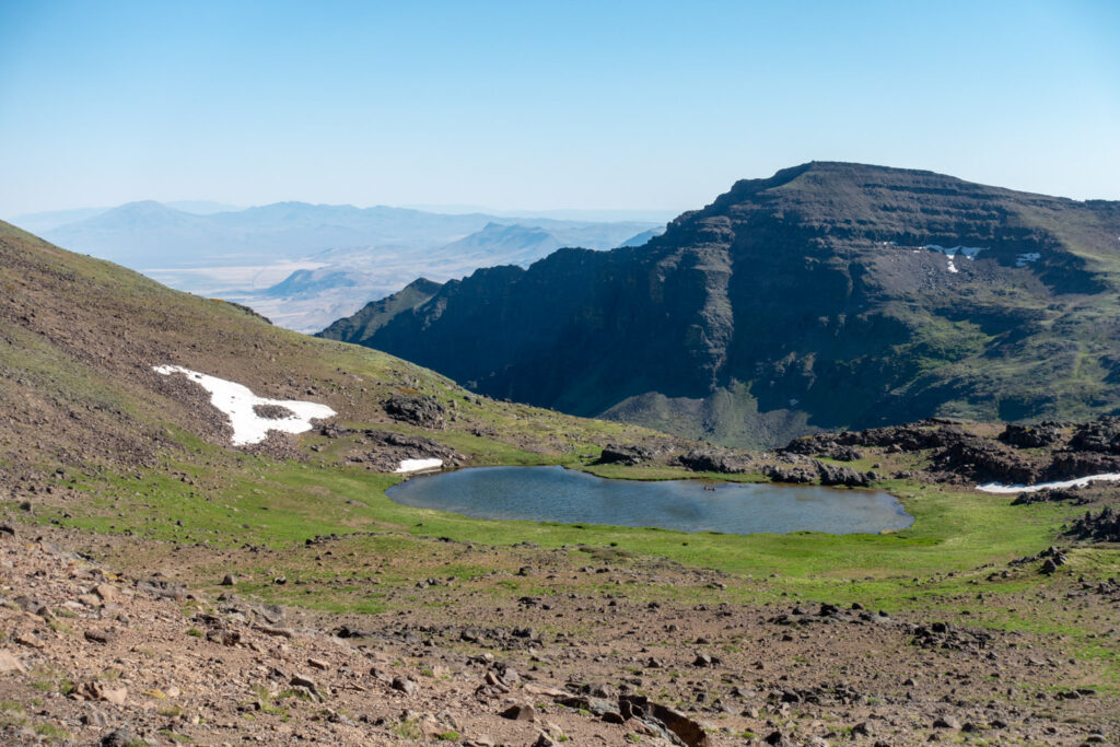 lake in a small basin of the steens.