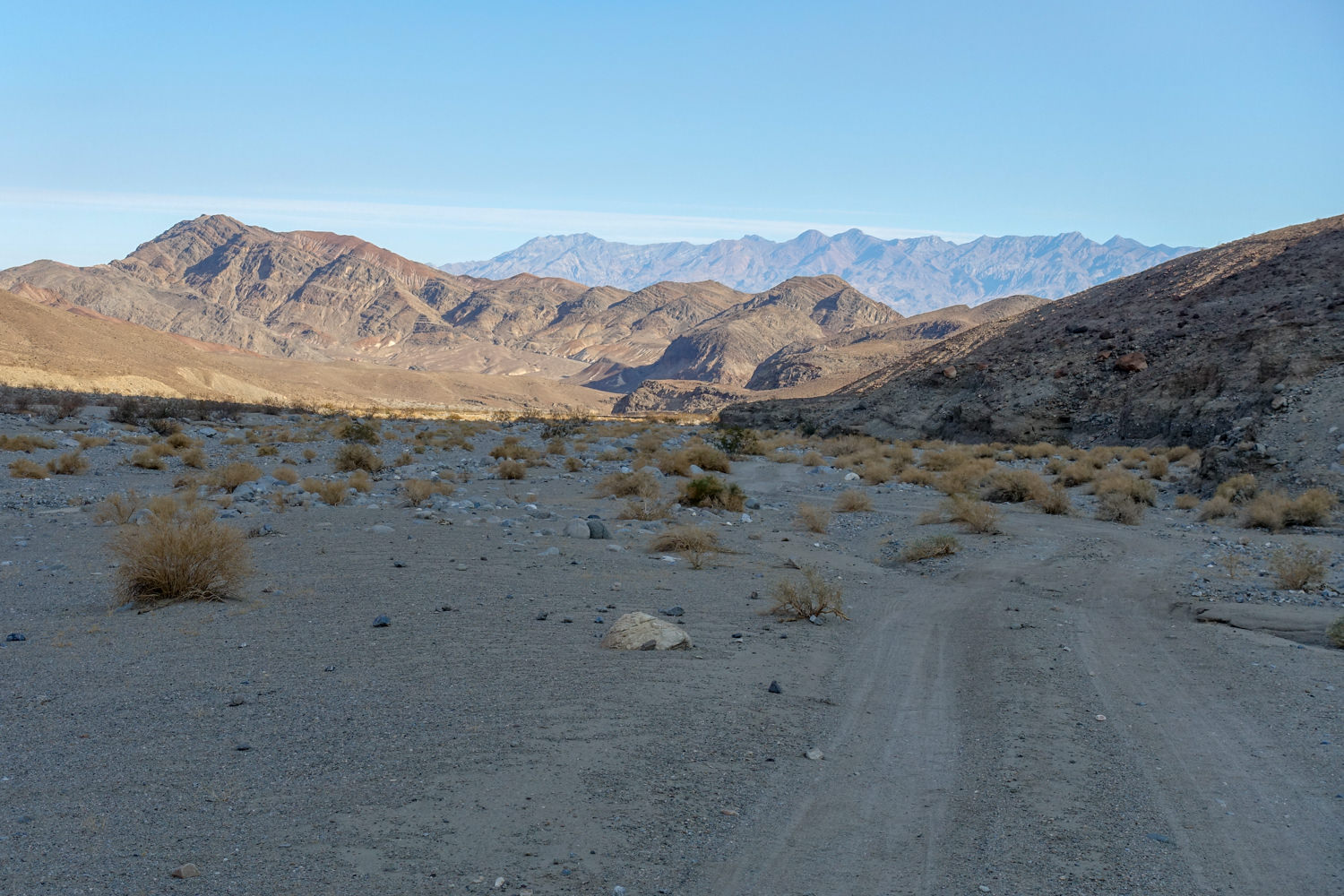 tire tracks in death valley