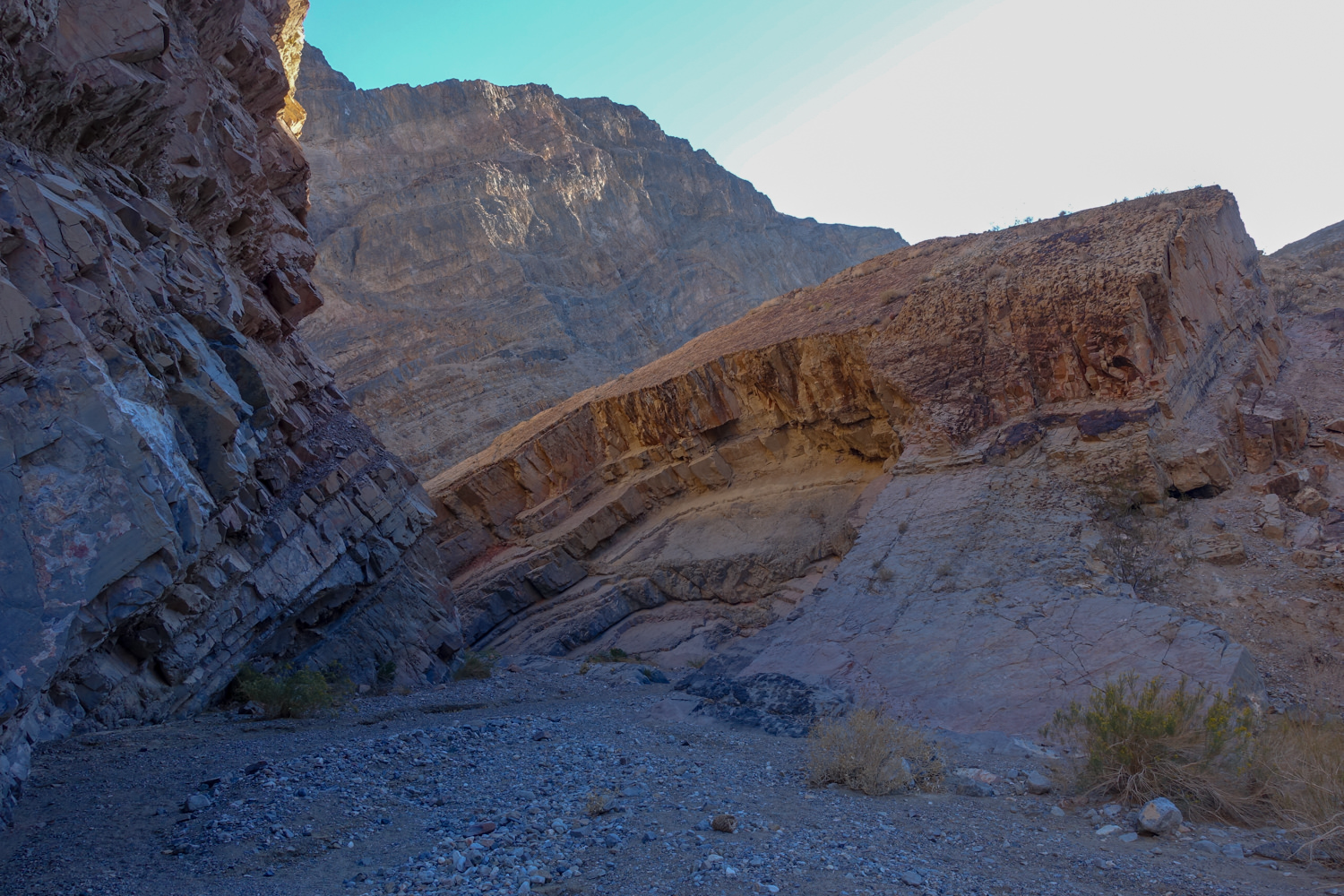 sedimentary rock formations in death valley