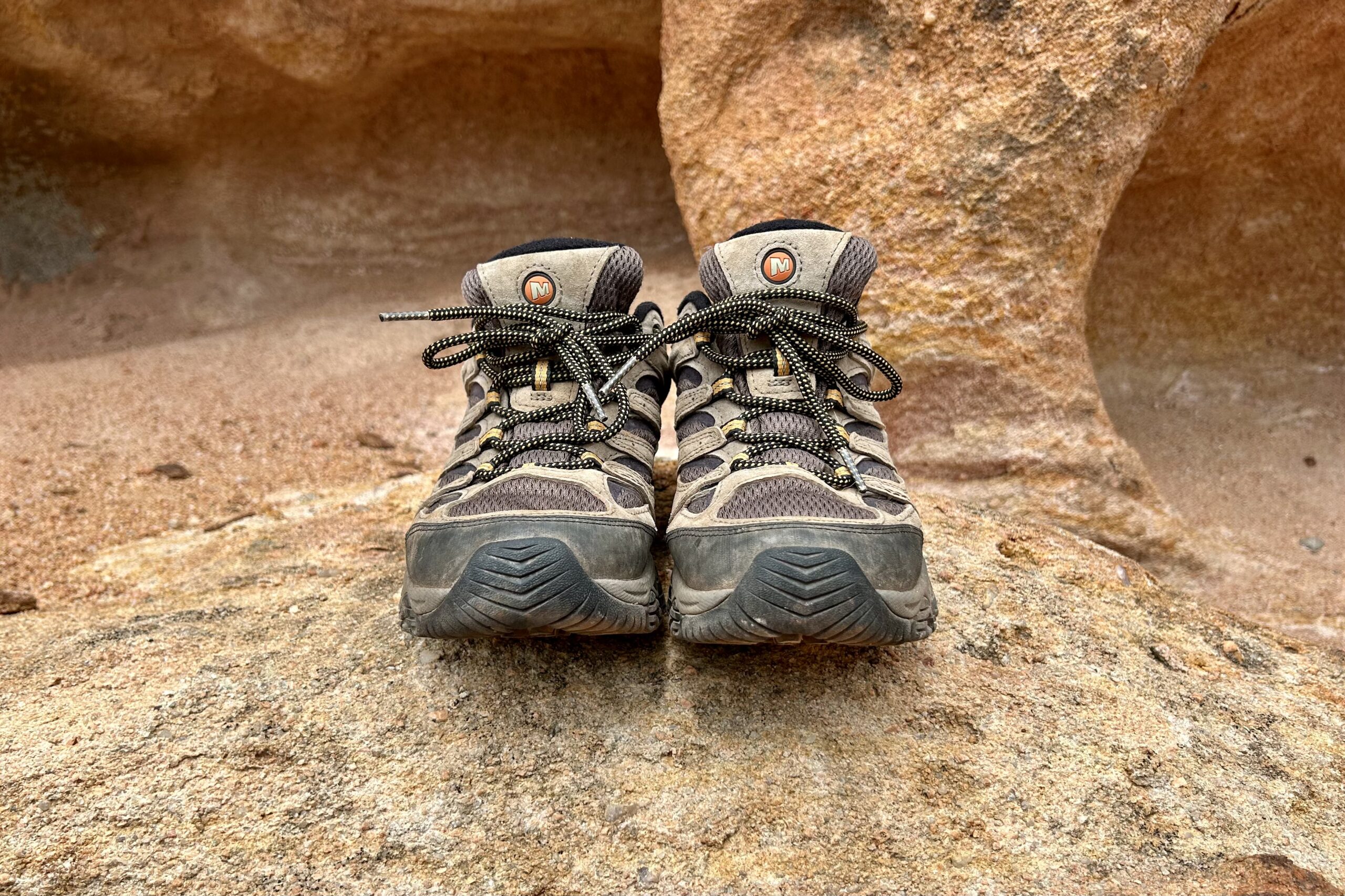 Men's Merrell Moab 3s offer a large toe bumper to protect your feet on and off trail.