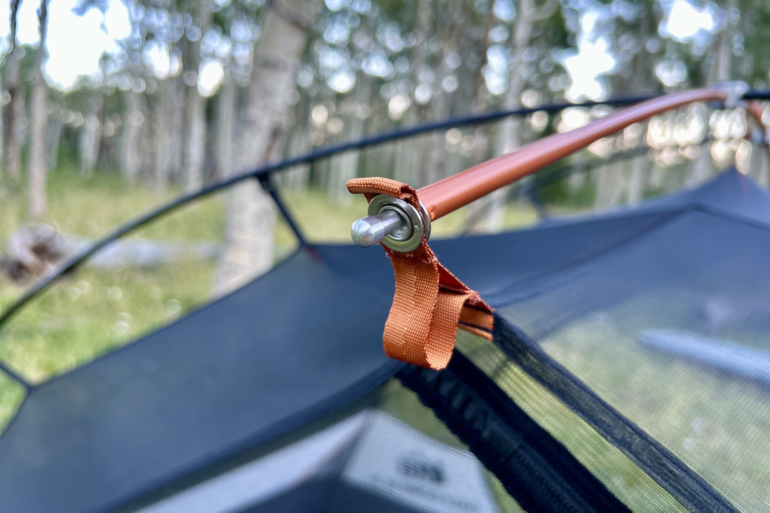 Close up of brow poles of the Half Dome 2.