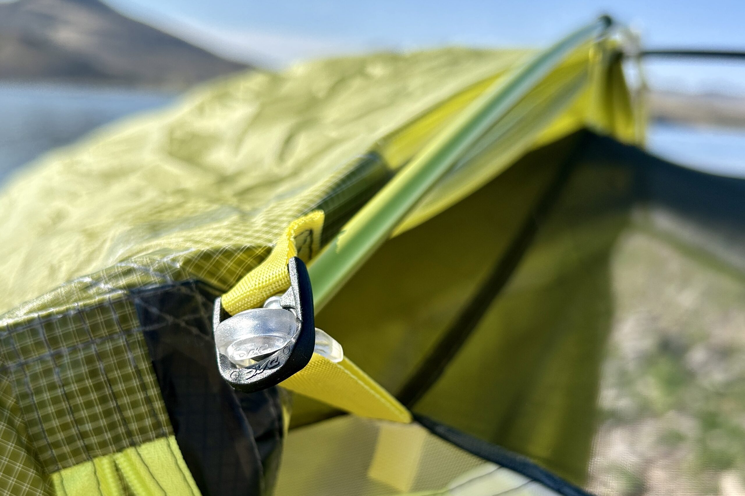 Close up of brow poles of the NEMO Dagger OSMO 2 with fly on.