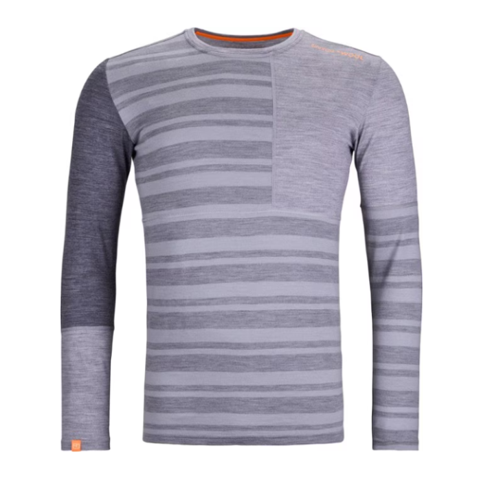 ortovox 185 merino base layer stock image in gray