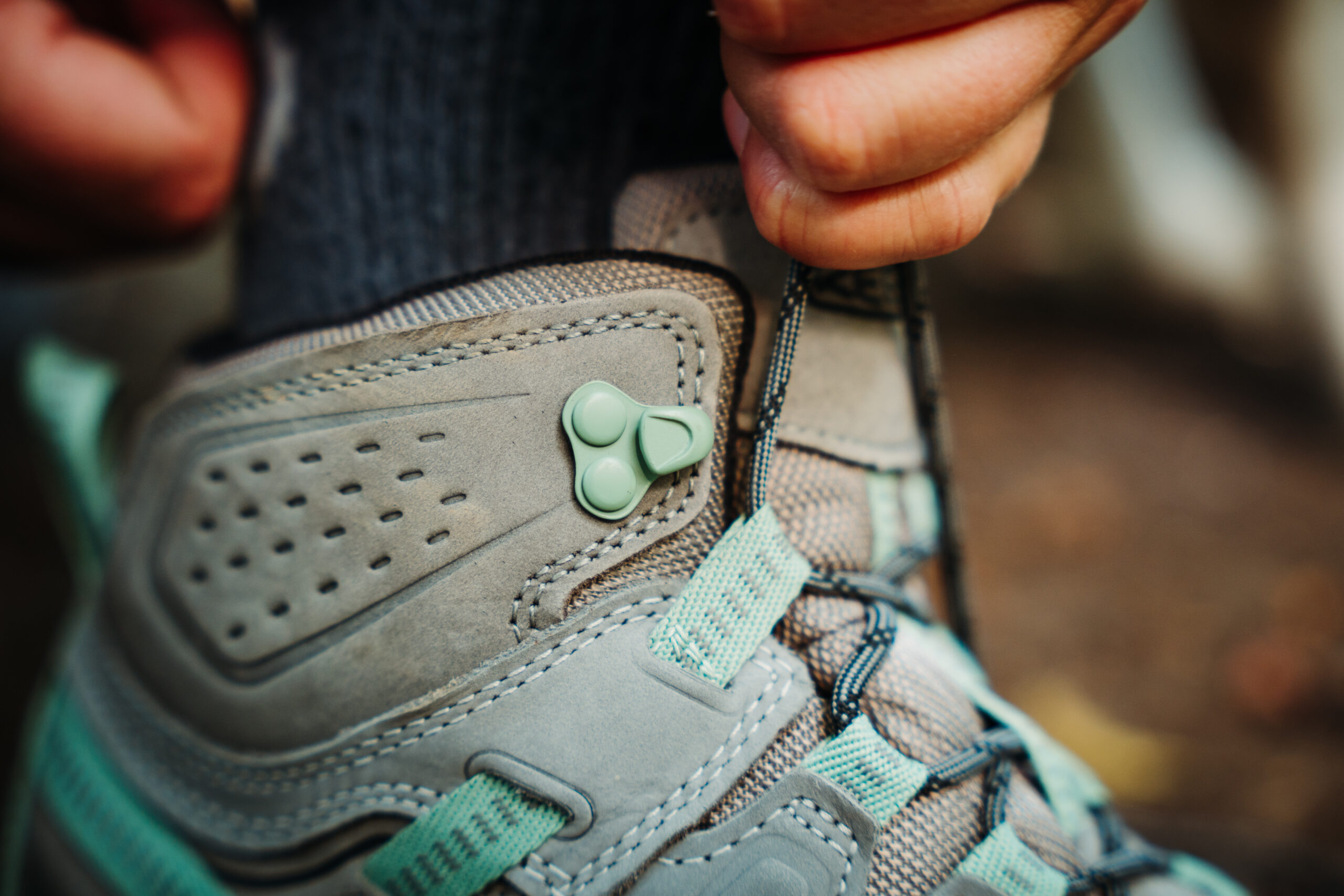 Close up of the lacing system and upper of the Women’s KEEN Targhee IV WP