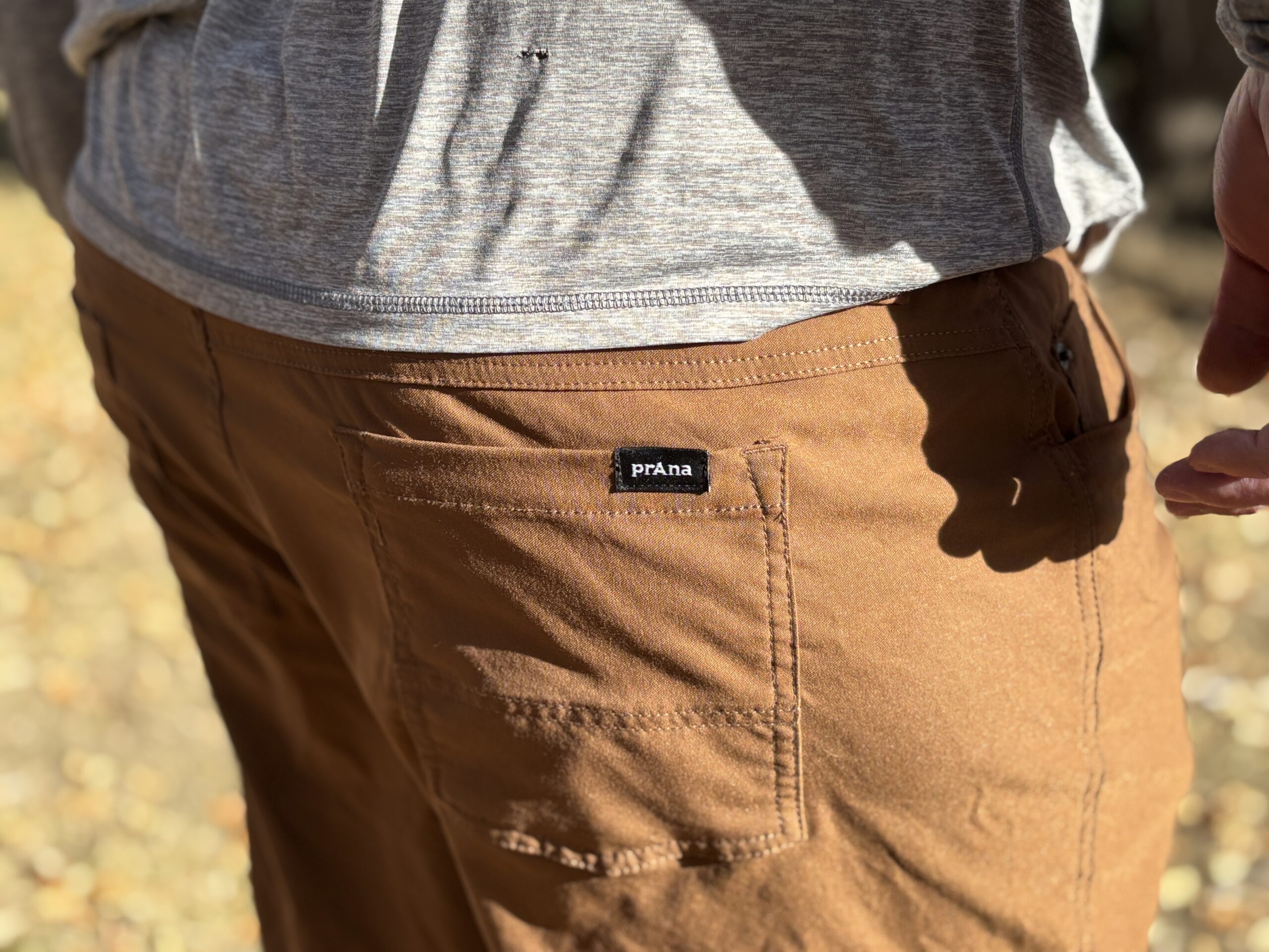 Back pocket on a pair of shorts.