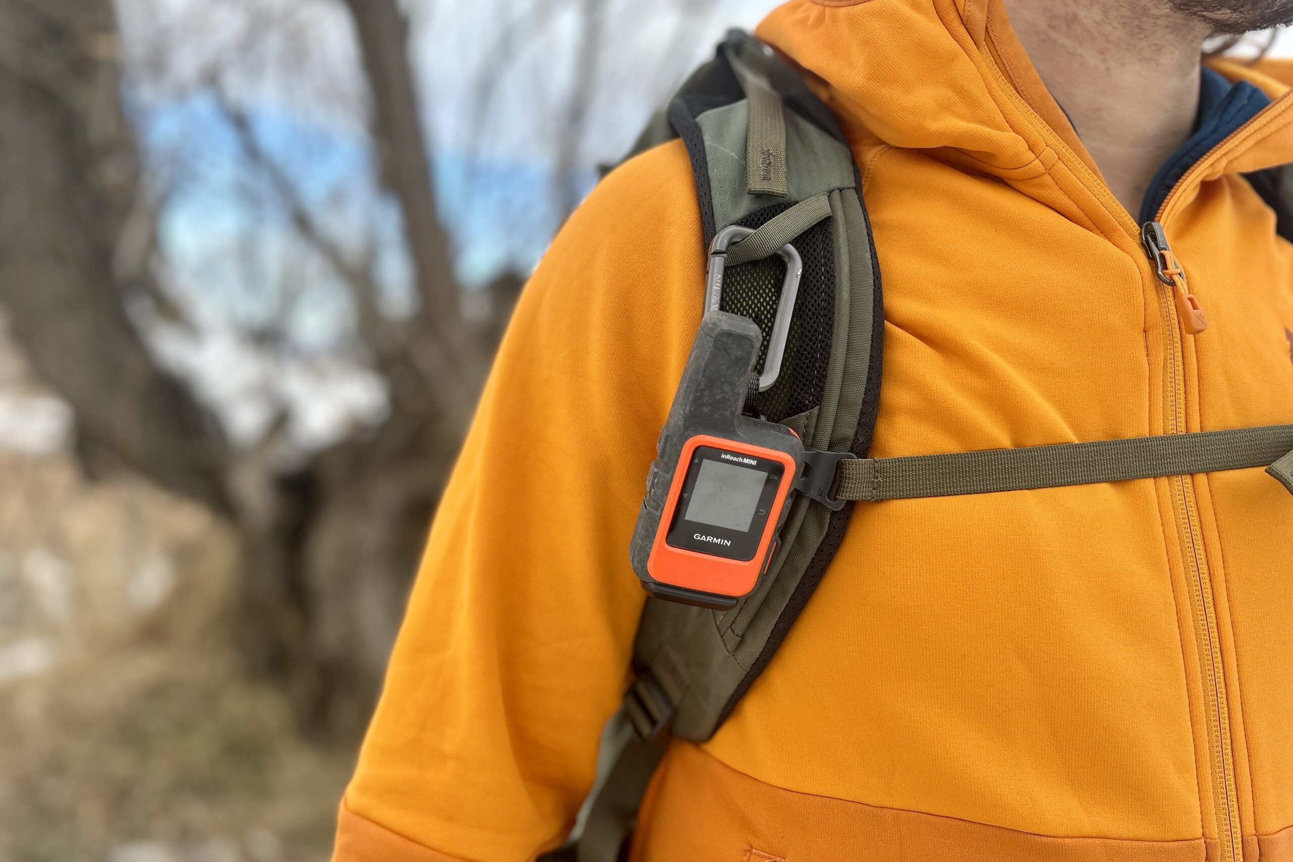 Close up of a daypacks' shoulder straps.