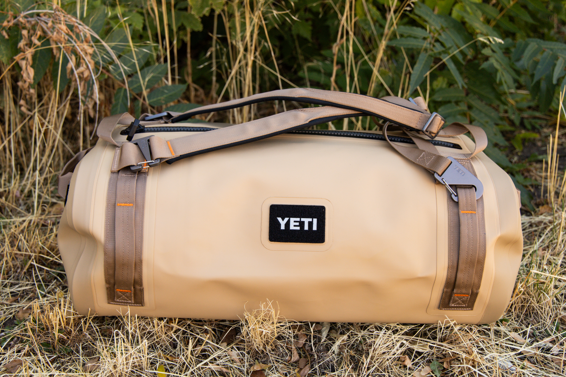 The Yeti Panga, showing the side of the bag with Velcro patch.