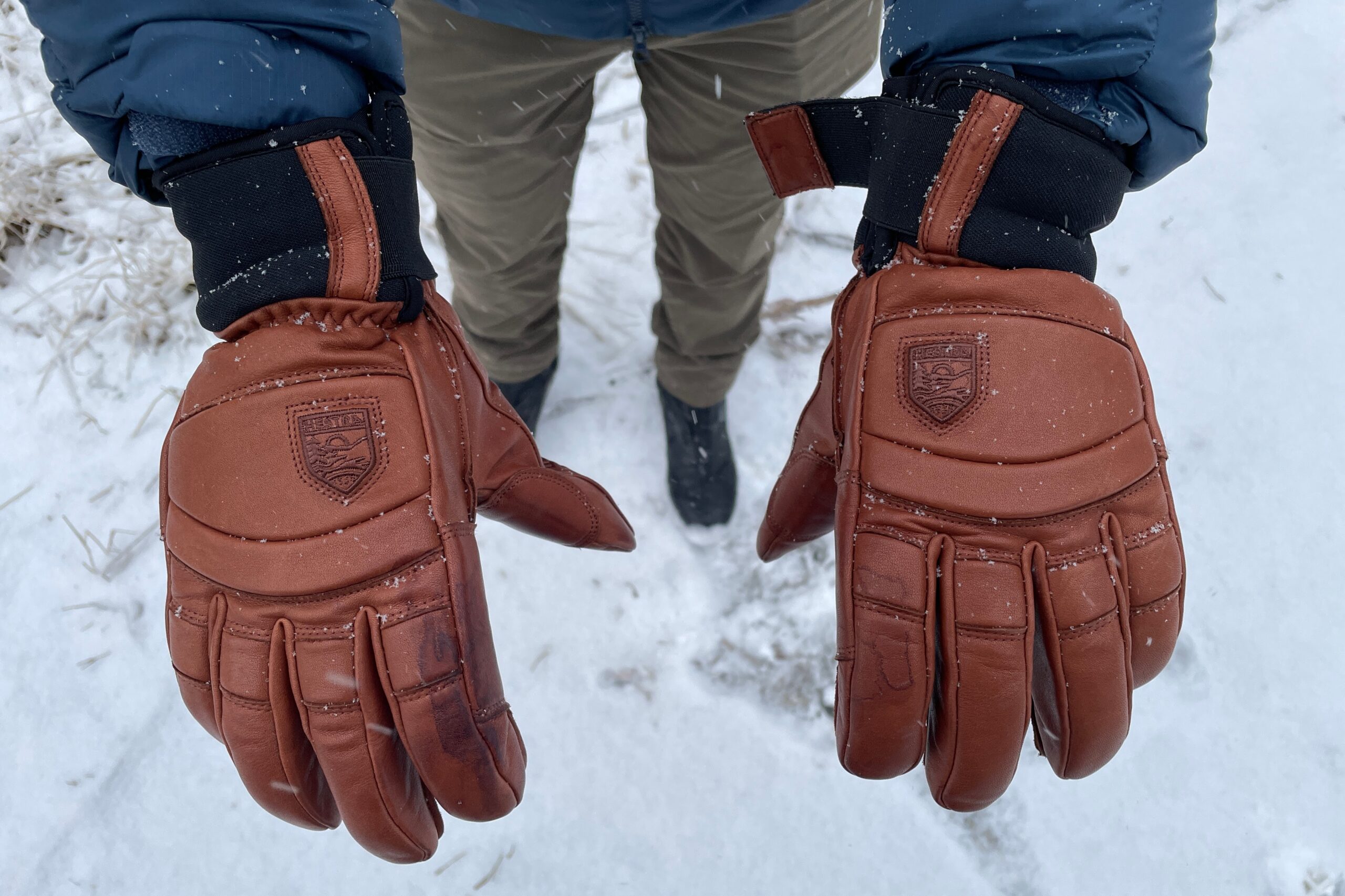 The back of a pair of gloves.