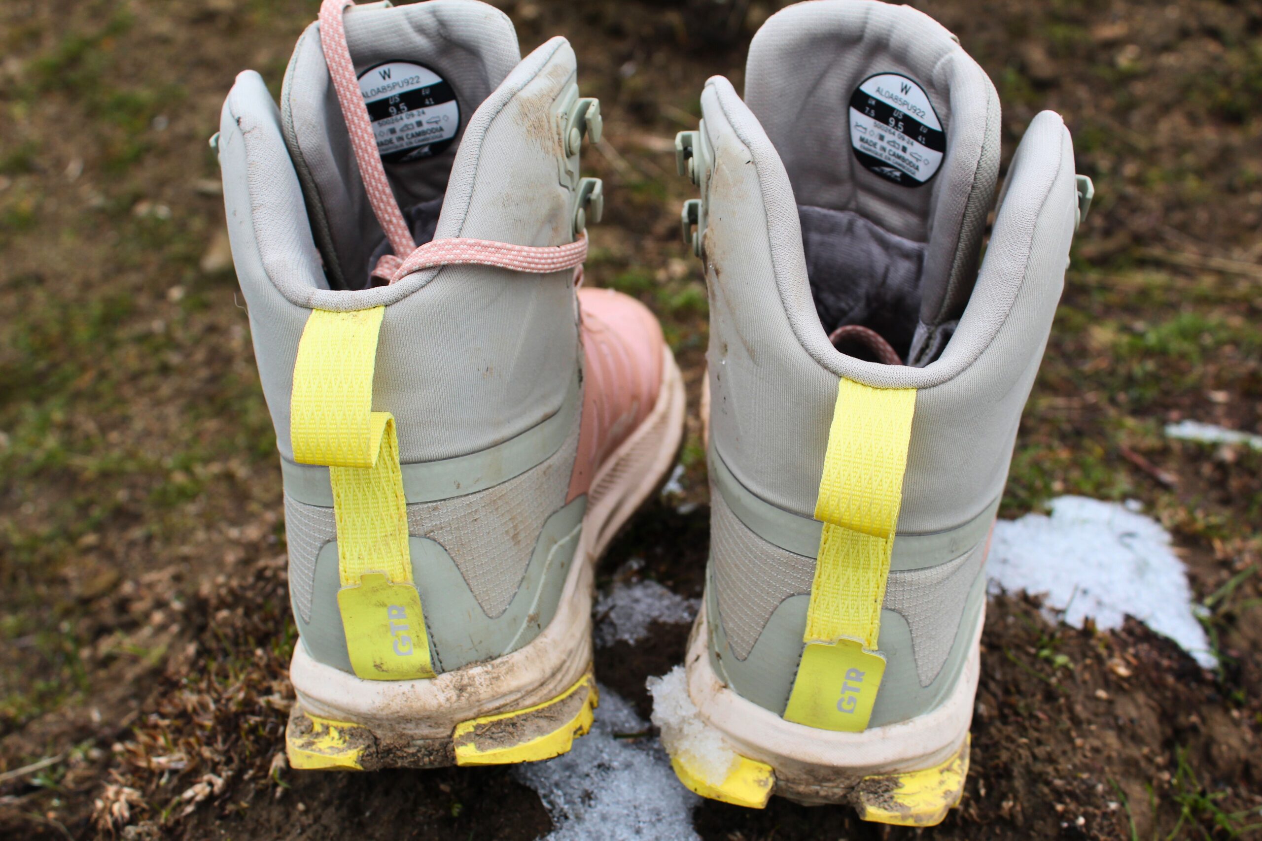 The back of the Women’s Altra Lone Peak ALL-WTHR 2 hiking boots