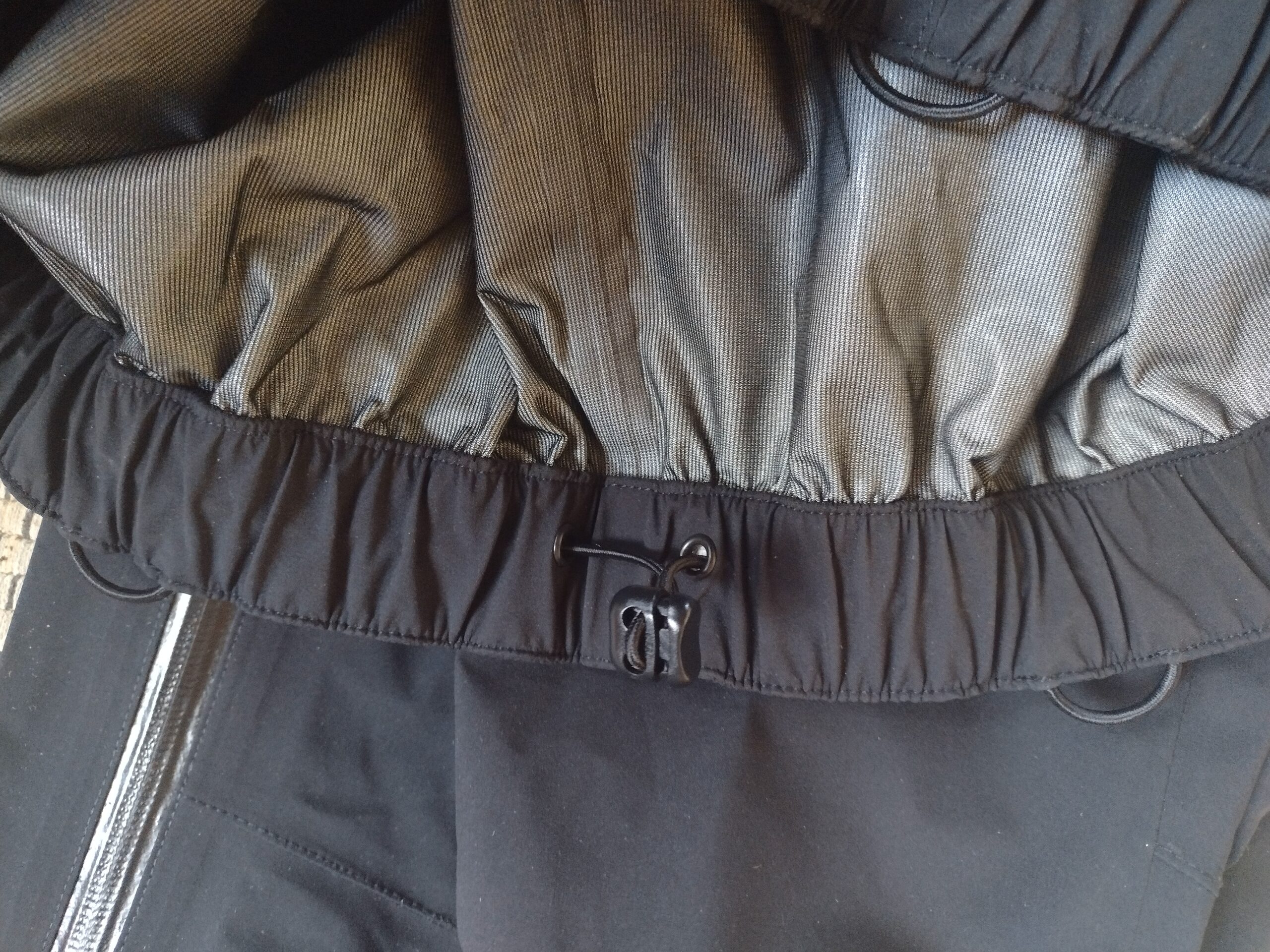 Closeup of the interior waistband on the Outdoor Research Foray pants.